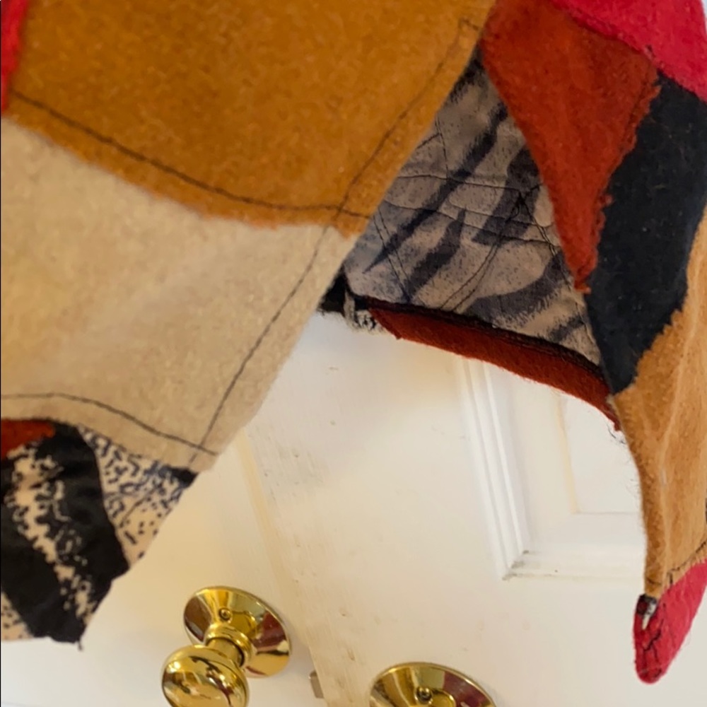 Patchwork Jacket With Genuine Suede Collar - image 6